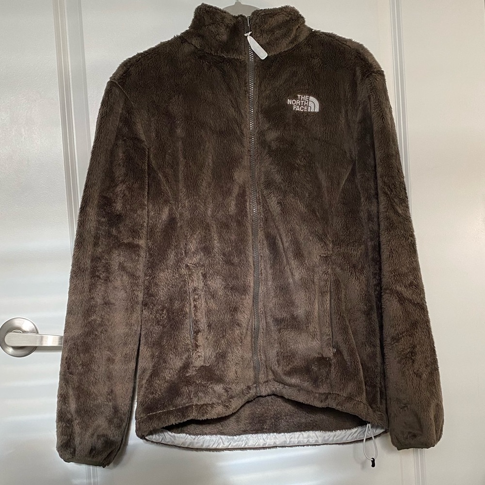 THE NORTH FACE brown plush fleece jacket